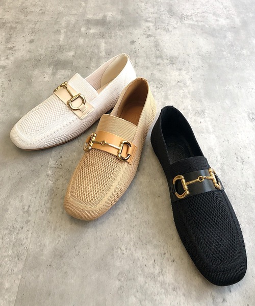 Noubel Voug Relax（ヌーベルヴォーグリラックス）の「フラットヒール ニット ビットローファー（ローファー・レディース・アイボリー/ベージュ/ブラック・L/LL/S/M）」の22枚目の写真