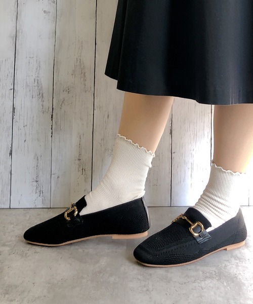 Noubel Voug Relax（ヌーベルヴォーグリラックス）の「フラットヒール ニット ビットローファー（ローファー・レディース・アイボリー/ベージュ/ブラック・L/LL/S/M）」の16枚目の写真