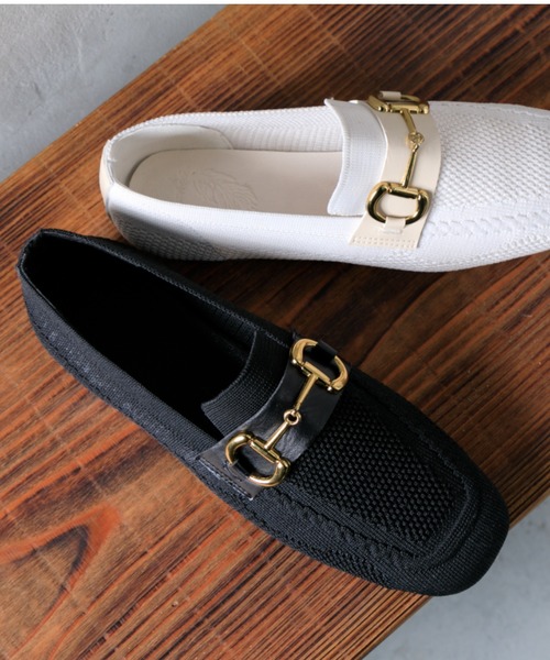 Noubel Voug Relax（ヌーベルヴォーグリラックス）の「フラットヒール ニット ビットローファー（ローファー・レディース・アイボリー/ベージュ/ブラック・L/LL/S/M）」の18枚目の写真