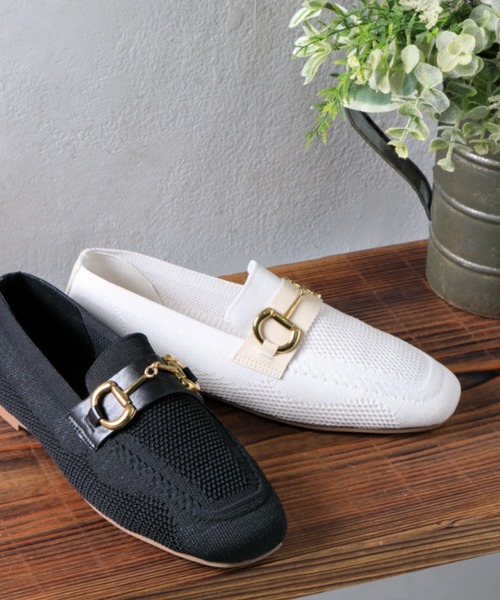 Noubel Voug Relax（ヌーベルヴォーグリラックス）の「フラットヒール ニット ビットローファー（ローファー・レディース・アイボリー/ベージュ/ブラック・L/LL/S/M）」の19枚目の写真