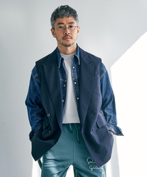 【LA BOUCLE】ピークドラペル ノースリーブ ジャケット