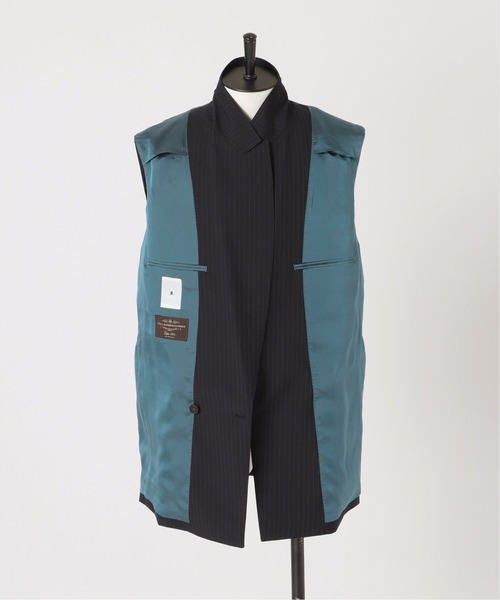 EDIFICE LA BOUCLE(エディフィスラブークル)の「【LA BOUCLE】ピークドラペル ノースリーブ ジャケット(その他アウター・メンズ・ネイビー/ベージュ・2/1)」の22枚目の写真