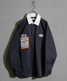 【a】TCツイル USED LIKEクレリックワークシャツ　長袖