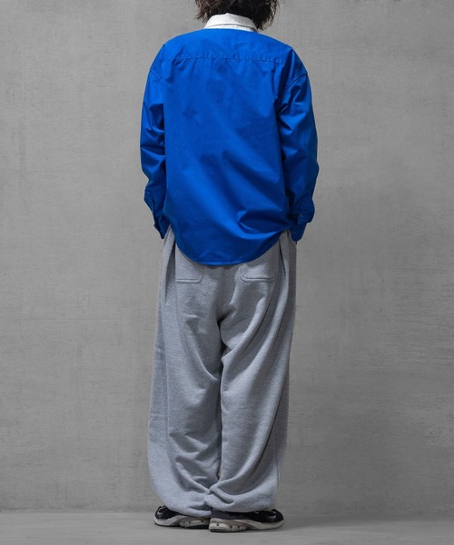 Limited Line Naive Magic（リミテッドラインナイーブマジック）の「【a】TCツイル USED LIKEクレリックワークシャツ　長袖（シャツ/ブラウス・メンズ・チャコールグレー/オレンジ/ブルー/グリーン/アイボリー・MEDIUM/LARGE）」の19枚目の写真