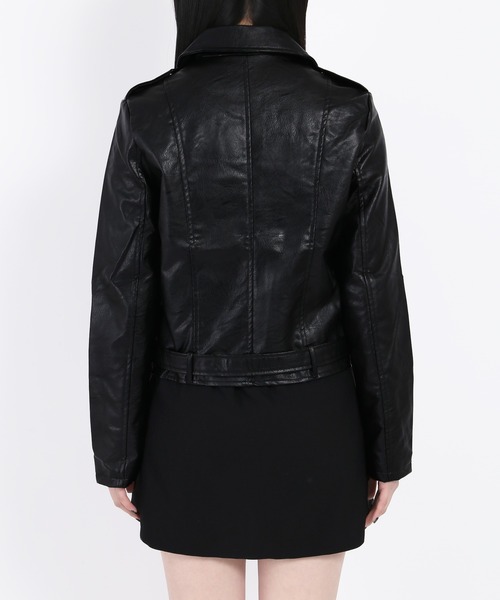 WC（ダブル シー）の「フェイクレザーライダース（ライダースジャケット・レディース・ブラック・FREE）」の8枚目の写真