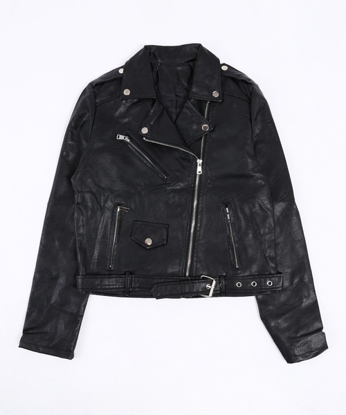 WC（ダブル シー）の「フェイクレザーライダース（ライダースジャケット・レディース・ブラック・FREE）」の9枚目の写真