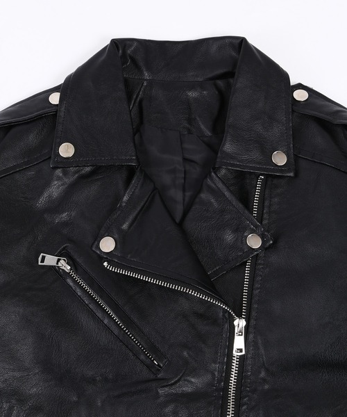 WC（ダブル シー）の「フェイクレザーライダース（ライダースジャケット・レディース・ブラック・FREE）」の10枚目の写真
