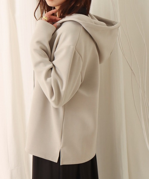 libelle more（リベル モア）の「フーディ―ジップパーカー（パーカー・レディース・ブラック/オフホワイト/グレイッシュベージュ/ピンク・M/L）」の4枚目の写真