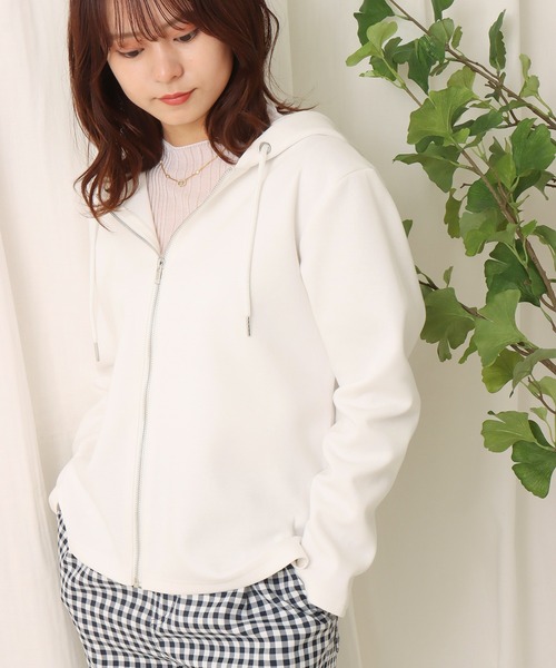 libelle more（リベル モア）の「フーディ―ジップパーカー（パーカー・レディース・ブラック/オフホワイト/グレイッシュベージュ/ピンク・M/L）」の13枚目の写真