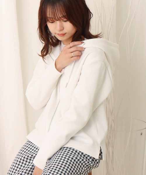 libelle more（リベル モア）の「フーディ―ジップパーカー（パーカー・レディース・ブラック/オフホワイト/グレイッシュベージュ/ピンク・M/L）」の8枚目の写真