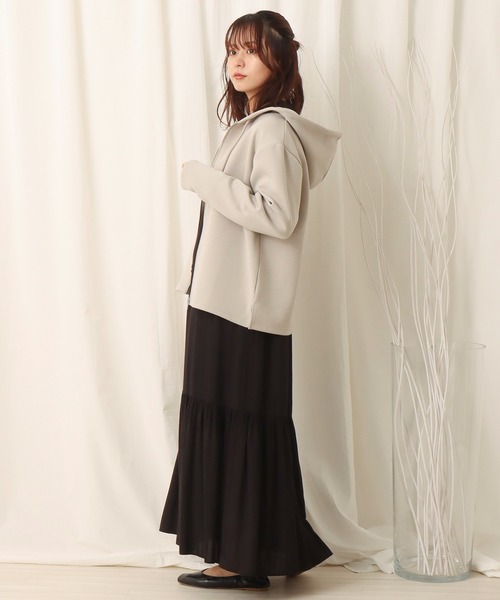 libelle more（リベル モア）の「フーディ―ジップパーカー（パーカー・レディース・ブラック/オフホワイト/グレイッシュベージュ/ピンク・M/L）」の16枚目の写真