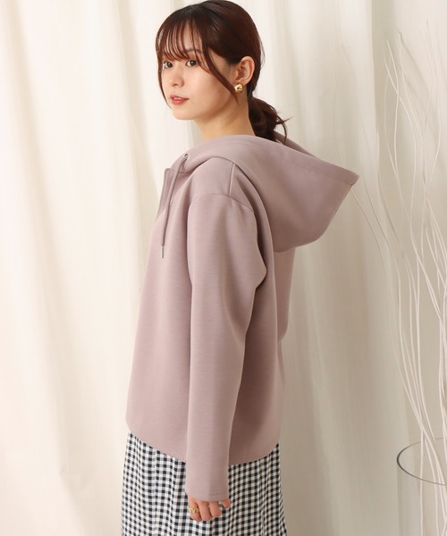 libelle more（リベル モア）の「フーディ―ジップパーカー（パーカー・レディース・ブラック/オフホワイト/グレイッシュベージュ/ピンク・M/L）」の7枚目の写真