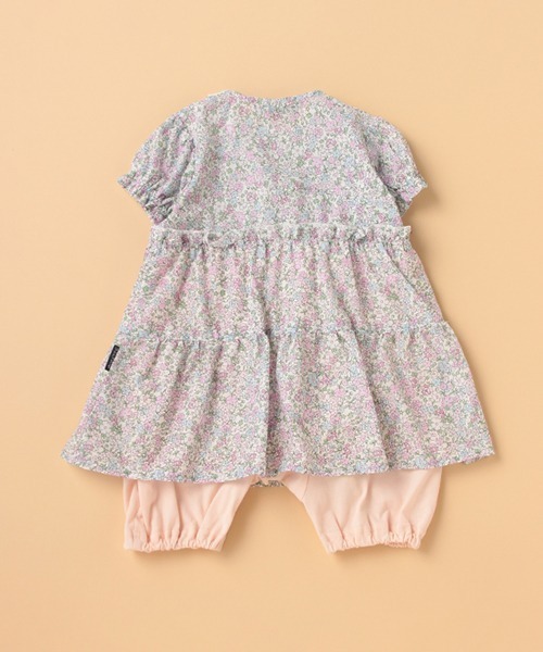 kladskap（クレードスコープ）の「ネコ衿花柄カバーオール（ロンパース・キッズ・ピンク/サックスブルー・80ｃｍ/70cm）」の4枚目の写真