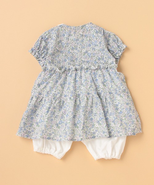 kladskap（クレードスコープ）の「ネコ衿花柄カバーオール（ロンパース・キッズ・ピンク/サックスブルー・80ｃｍ/70cm）」の12枚目の写真