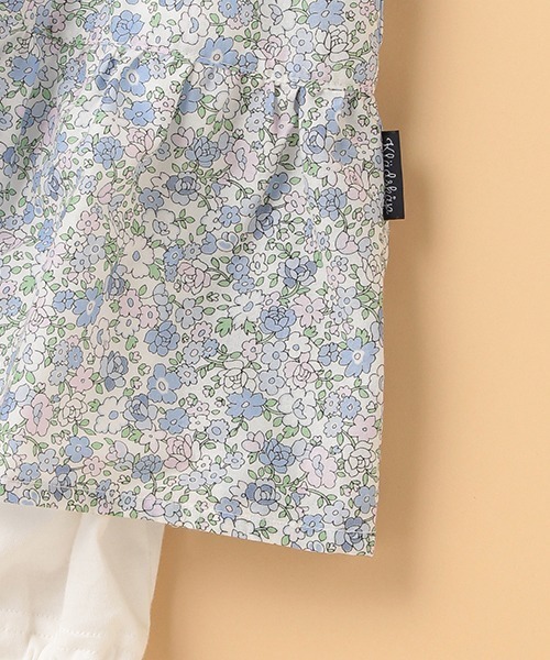 kladskap（クレードスコープ）の「ネコ衿花柄カバーオール（ロンパース・キッズ・ピンク/サックスブルー・80ｃｍ/70cm）」の6枚目の写真