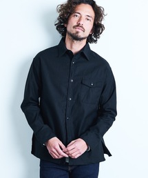 MILITARY BACKSATIN WORK SHIRTS L/S:ミリタリー バックサテン ワークシャツ