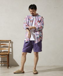 MADRAS CHECK オーバーサイズレギュラーカラーシャツ