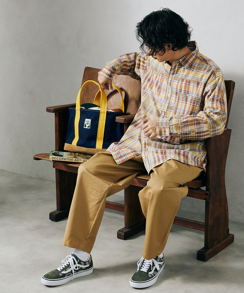 JOURNAL STANDARD relume（ジャーナルスタンダード　レリューム）の「MADRAS CHECK オーバーサイズレギュラーカラーシャツ（シャツ/ブラウス・メンズ・ベージュ/ブルー系その他/グリーン系その他/グリーン/ピンク/ブルー・MEDIUM/LARGE）」の17枚目の写真