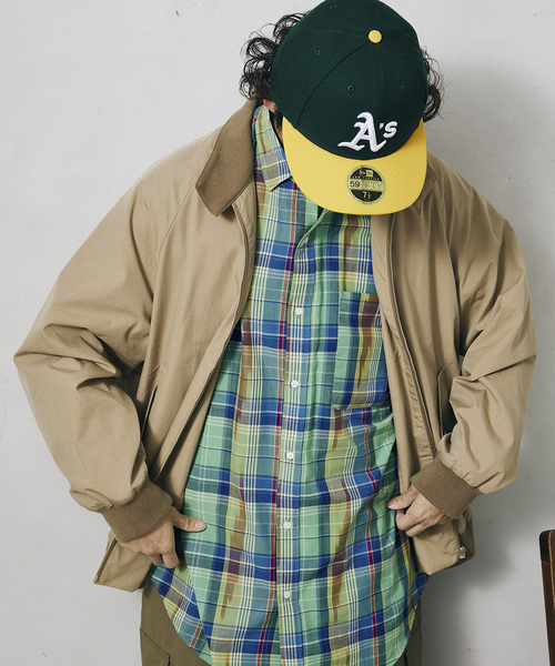 JOURNAL STANDARD relume（ジャーナルスタンダード　レリューム）の「MADRAS CHECK オーバーサイズレギュラーカラーシャツ（シャツ/ブラウス・メンズ・ベージュ/ブルー系その他/グリーン系その他/グリーン/ピンク/ブルー・MEDIUM/LARGE）」の19枚目の写真