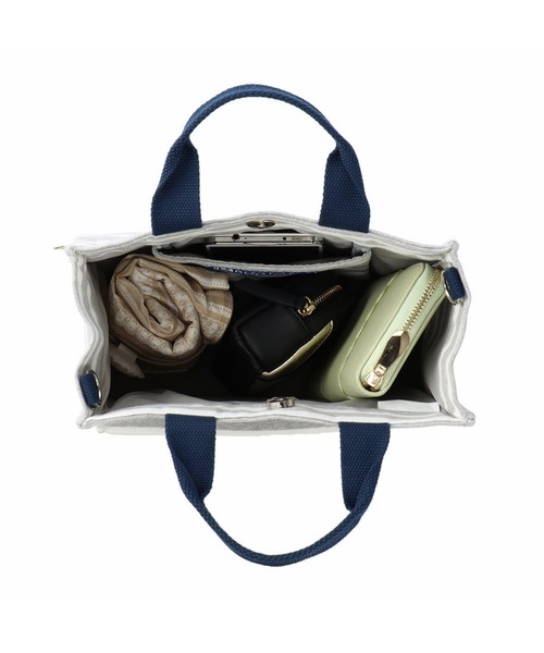 ROOTOTE(ルートート)の「ルートート/NA.スクエア2way.テンジク-B(ショルダーバッグ・レディース・ネイビー/グレー/カーキ/ブラック系その他/ブルー系その他/グレー×ホワイト・FREE)」の12枚目の写真