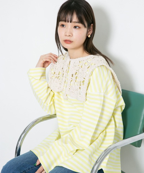 KBF（ケイビーエフ）の「フラワーモチーフビッグカラー（その他小物・レディース・ベージュ・ONE）」の3枚目の写真