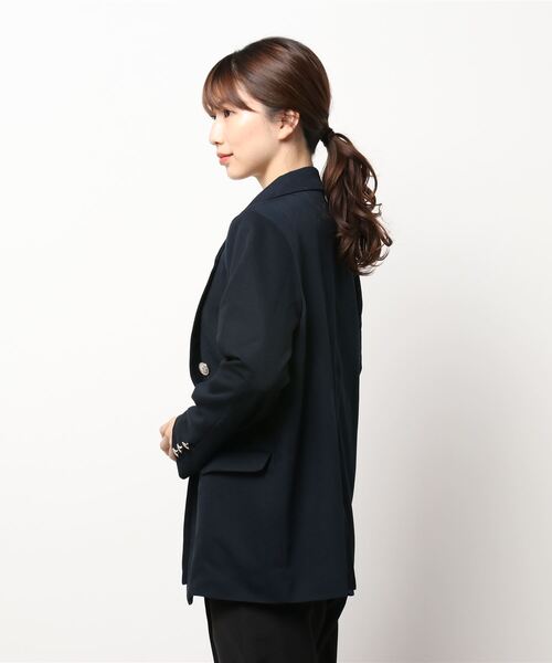 CPCM（シーピーシーエム）の「Wボタン紺ブレザージャケット（テーラードジャケット・レディース・ネイビー・FREE）」の3枚目の写真