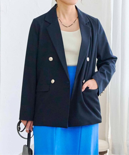 CPCM（シーピーシーエム）の「Wボタン紺ブレザージャケット（テーラードジャケット・レディース・ネイビー・FREE）」の14枚目の写真