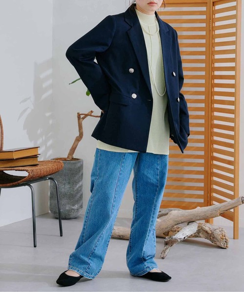 CPCM（シーピーシーエム）の「Wボタン紺ブレザージャケット（テーラードジャケット・レディース・ネイビー・FREE）」の12枚目の写真