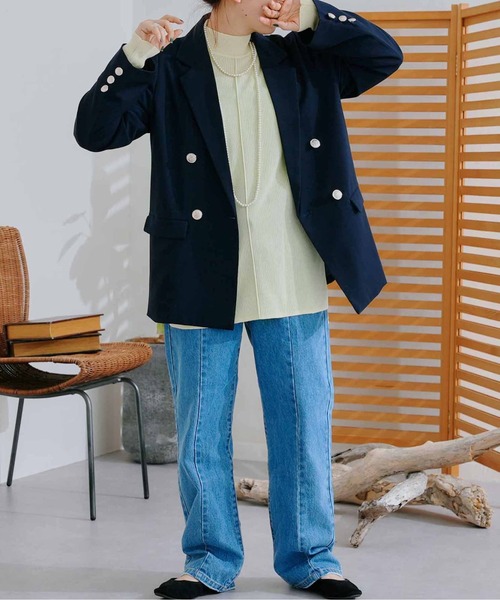 CPCM（シーピーシーエム）の「Wボタン紺ブレザージャケット（テーラードジャケット・レディース・ネイビー・FREE）」の9枚目の写真