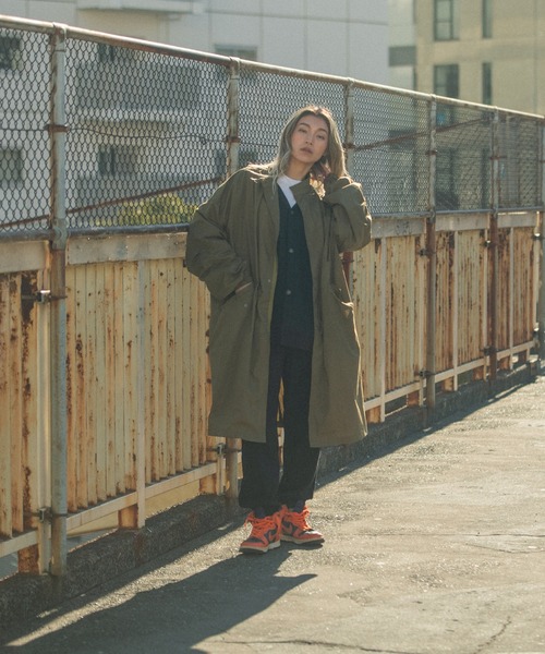 THE HITSS(ヒッツ)の「【THE HITSS】ブロード ミリタリー スタンドカラーモッズコート 一重(モッズコート・メンズ・カーキ/ブラック・L/M)」の18枚目の写真