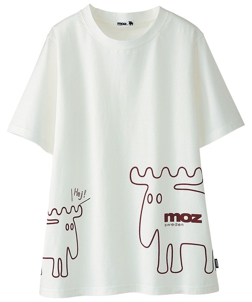moz(モズ)の「moz プリントTシャツ(Tシャツ/カットソー・レディース・ホワイト系その他/ブラック系その他/グレー系その他・MEDIUM/LARGE/X-LARGE)」の4枚目の写真