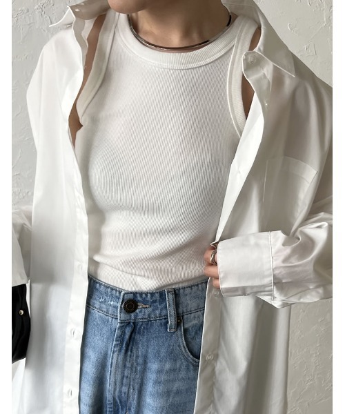 Re:EDIT（リエディ）の「アメリカンスリーブタンクトップ（タンクトップ・レディース・ホワイト/ブラック/オレンジ/グリーン/モカ/ブラック系その他/その他/ホワイト系その他/チャコールグレー・MEDIUM/LARGE）」の2枚目の写真