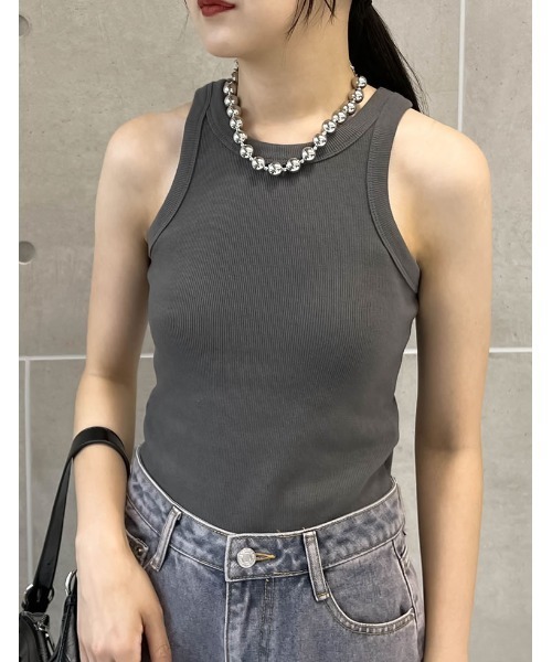 Re:EDIT（リエディ）の「アメリカンスリーブタンクトップ（タンクトップ・レディース・ホワイト/ブラック/オレンジ/グリーン/モカ/ブラック系その他/その他/ホワイト系その他/チャコールグレー・MEDIUM/LARGE）」の6枚目の写真