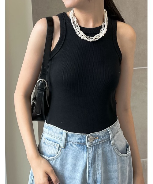 Re:EDIT（リエディ）の「アメリカンスリーブタンクトップ（タンクトップ・レディース・ホワイト/ブラック/オレンジ/グリーン/モカ/ブラック系その他/その他/ホワイト系その他/チャコールグレー・MEDIUM/LARGE）」の4枚目の写真