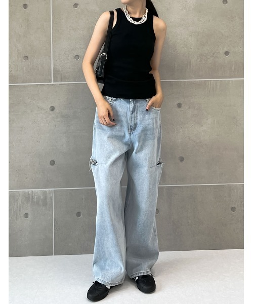 Re:EDIT（リエディ）の「アメリカンスリーブタンクトップ（タンクトップ・レディース・ホワイト/ブラック/オレンジ/グリーン/モカ/ブラック系その他/その他/ホワイト系その他/チャコールグレー・MEDIUM/LARGE）」の10枚目の写真