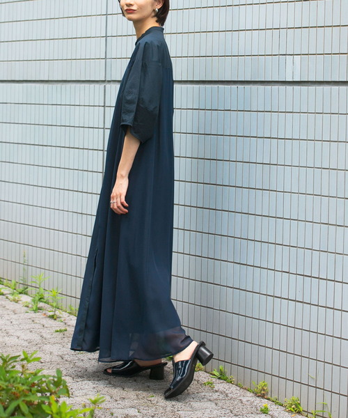 KBF（ケイビーエフ）の「レイヤードワンピース（ワンピース・レディース・ネイビー/オフホワイト/ライトカーキ・ONE）」の11枚目の写真