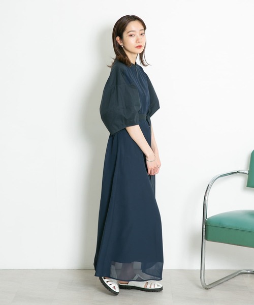 KBF（ケイビーエフ）の「レイヤードワンピース（ワンピース・レディース・ネイビー/オフホワイト/ライトカーキ・ONE）」の13枚目の写真