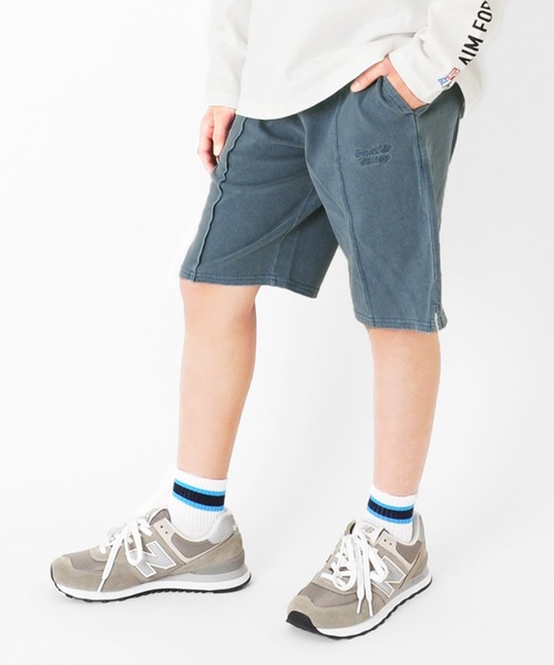 GLAZOS(グラソス)の「天竺・ピグメントハーフパンツ【セットアップ対応】(その他パンツ・キッズ・チャコールグレー/レッド/カーキ/ブルー・130cm/140cm/150cm/160cm/170cm)」の3枚目の写真