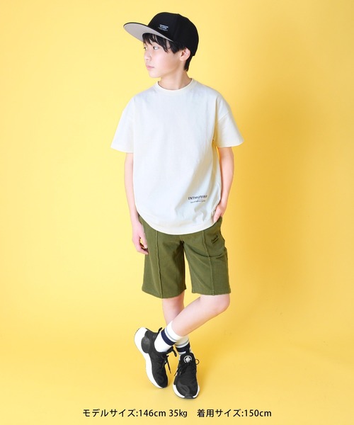 GLAZOS(グラソス)の「天竺・ピグメントハーフパンツ【セットアップ対応】(その他パンツ・キッズ・チャコールグレー/レッド/カーキ/ブルー・130cm/140cm/150cm/160cm/170cm)」の5枚目の写真