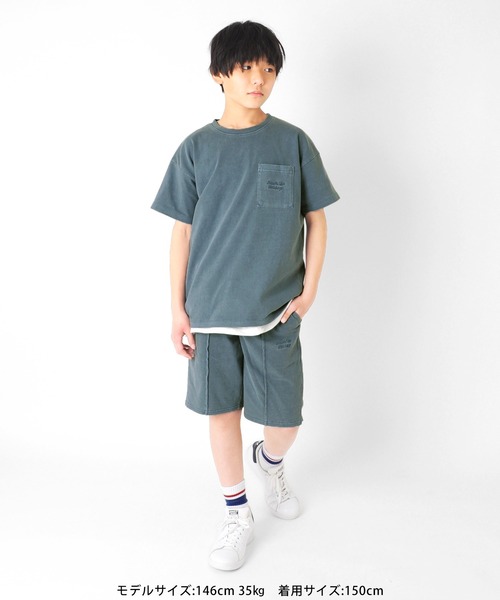 GLAZOS(グラソス)の「天竺・ピグメントハーフパンツ【セットアップ対応】(その他パンツ・キッズ・チャコールグレー/レッド/カーキ/ブルー・130cm/140cm/150cm/160cm/170cm)」の9枚目の写真