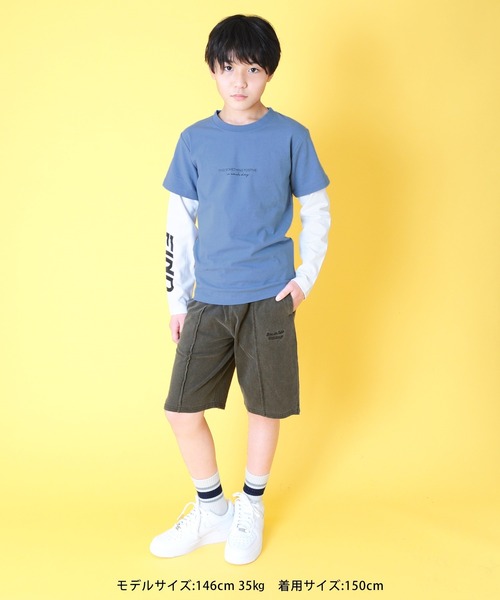 GLAZOS(グラソス)の「天竺・ピグメントハーフパンツ【セットアップ対応】(その他パンツ・キッズ・チャコールグレー/レッド/カーキ/ブルー・130cm/140cm/150cm/160cm/170cm)」の13枚目の写真