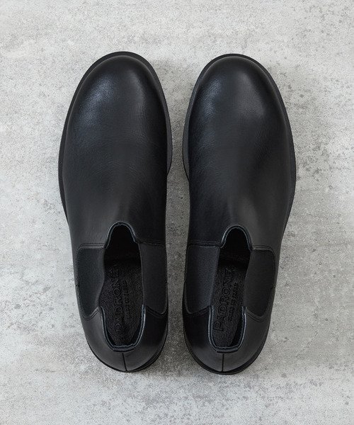 And A（アンドエー）の「PADRONE パドローネ / SIDE GORE BOOTS with Chunky Sole サイドゴアブーツ （チャンキーソール） トラックソール / PU8054-1140（ブーツ・メンズ・ブラック・41/40/42）」の12枚目の写真