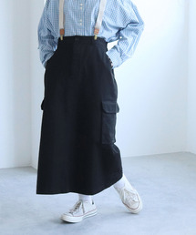PAR ICI（パーリッシィ）の「コットンツイル カーゴスカート (セットアップ対応)（スカート）」