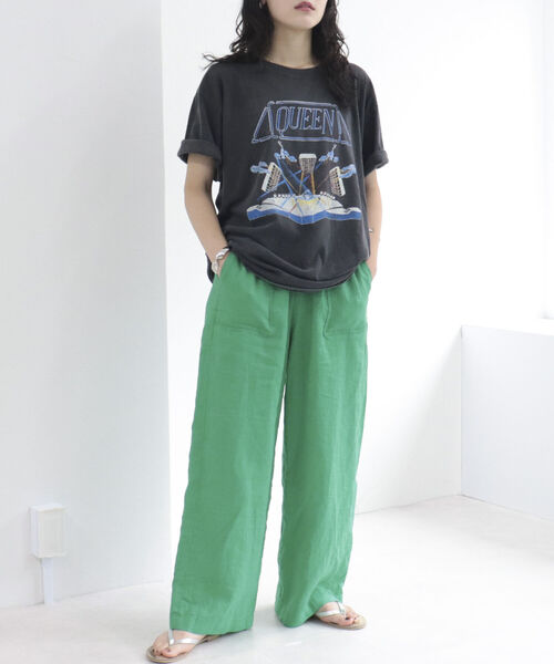 fredy emue(フレディエミュ)の「リネン混ギャザーパンツ(その他パンツ・レディース・ネイビー/カーキ/ブルー/グリーン/ピンク/ネイビー系・38/36)」の15枚目の写真