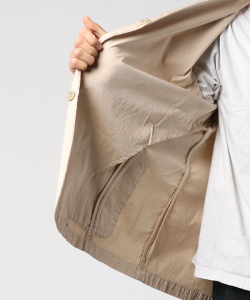 Denime（ドゥニーム）の「【MadeInJapan】ガーメントダイコットンナイロンテーラードジャケット（テーラードジャケット・メンズ・ベージュ/オリーブ/ブラック・LARGE/SMALL/MEDIUM）」の6枚目の写真