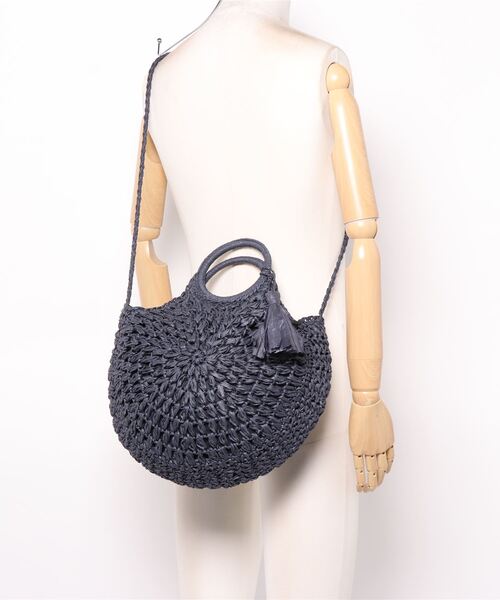 RODEO CROWNS WIDE BOWL（ロデオクラウンズワイドボウル）の「CIRCLE BRAID BAG（ショルダーバッグ・レディース・ベージュ/ネイビー/アイボリー・FREE）」の7枚目の写真