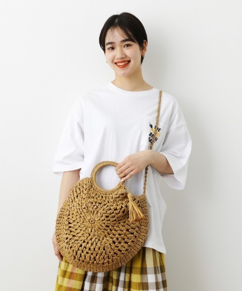 RODEO CROWNS WIDE BOWL（ロデオクラウンズワイドボウル）の「CIRCLE BRAID BAG（ショルダーバッグ・レディース・ベージュ/ネイビー/アイボリー・FREE）」の11枚目の写真