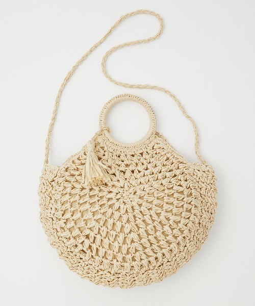 RODEO CROWNS WIDE BOWL（ロデオクラウンズワイドボウル）の「CIRCLE BRAID BAG（ショルダーバッグ・レディース・ベージュ/ネイビー/アイボリー・FREE）」の17枚目の写真