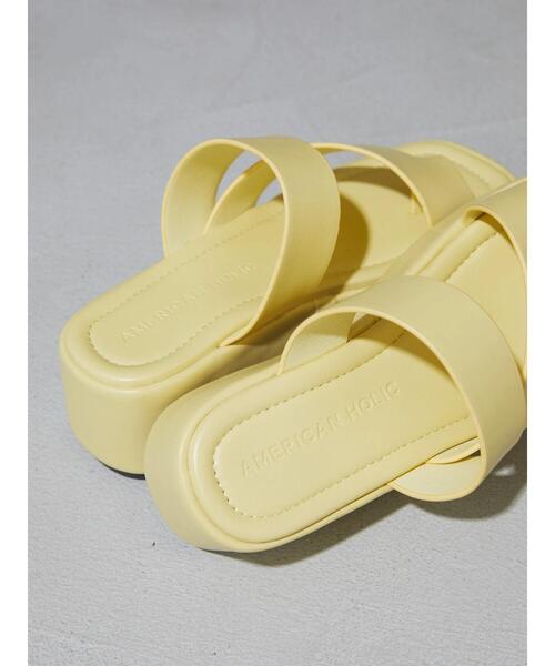AMERICAN HOLIC(アメリカンホリック)の「スクエアプラットフォームトングサンダル(サンダル・レディース・ブラック/イエロー/アイボリー・S/M/L)」の8枚目の写真