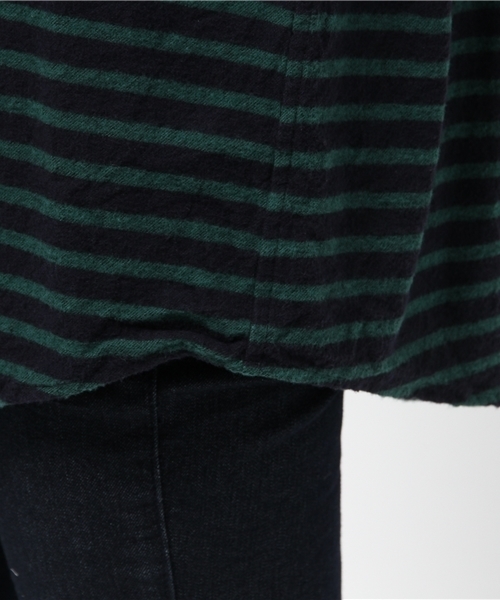 Spick & Span（スピックアンドスパン）の「Leclair メンネルBORDER プルオーバー（シャツ/ブラウス・レディース・チャコールグレー/グリーン・FREE）」の9枚目の写真